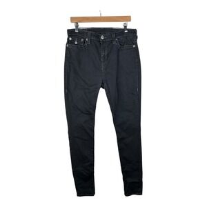 True Religion High Waisted Skinny Jeans size 34 Black